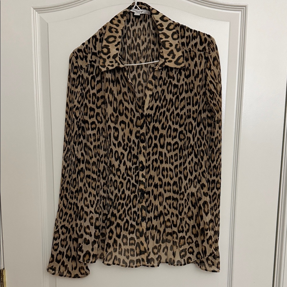 Chico's Animal Print Blouse